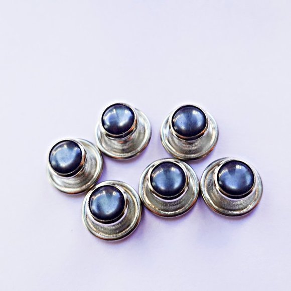 Tuxedo Shirt Studs, Set of 6 Tuxedo Studs - Picture 1 of 1